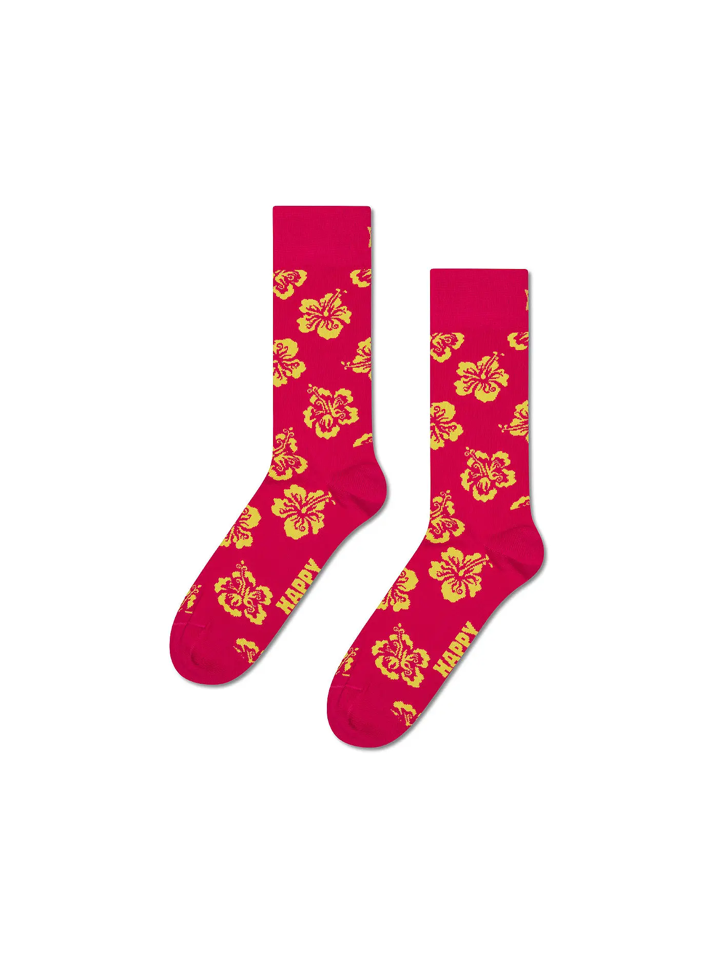 HAPPY SOCKS | Damen Socken HIBISCUS 36-40 dark pink | 